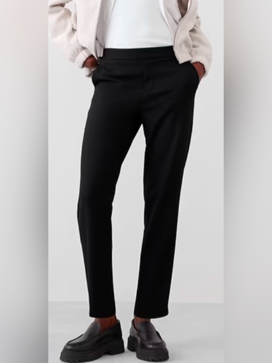 Banana Republic Pants - Banana Republic Hayden Petite Black Ankle Slit Career Pants Size 10